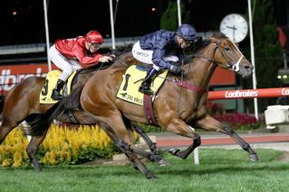 Tulip (Pierro) claims the Group 3 Carrazzo Consulting Typhoon Tracy Stakes.